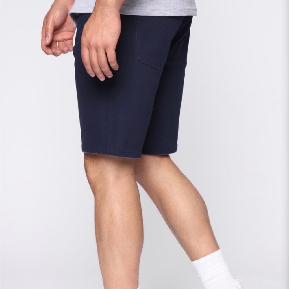 Men’s Fashion Nova Navy Chino Shorts Size 34